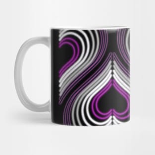 Asexual Neon Light Hearts Mug